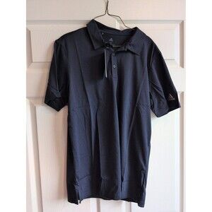 Adidas Men's Size Medium Navy Blue Short Sleeve Cotton Blend Golf Polo Shirt
